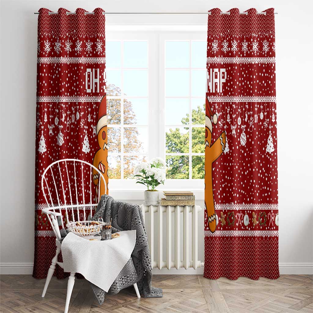 Oh Snap Christmas Window Curtain Xmas Holiday Patterns - Wonder Print Shop