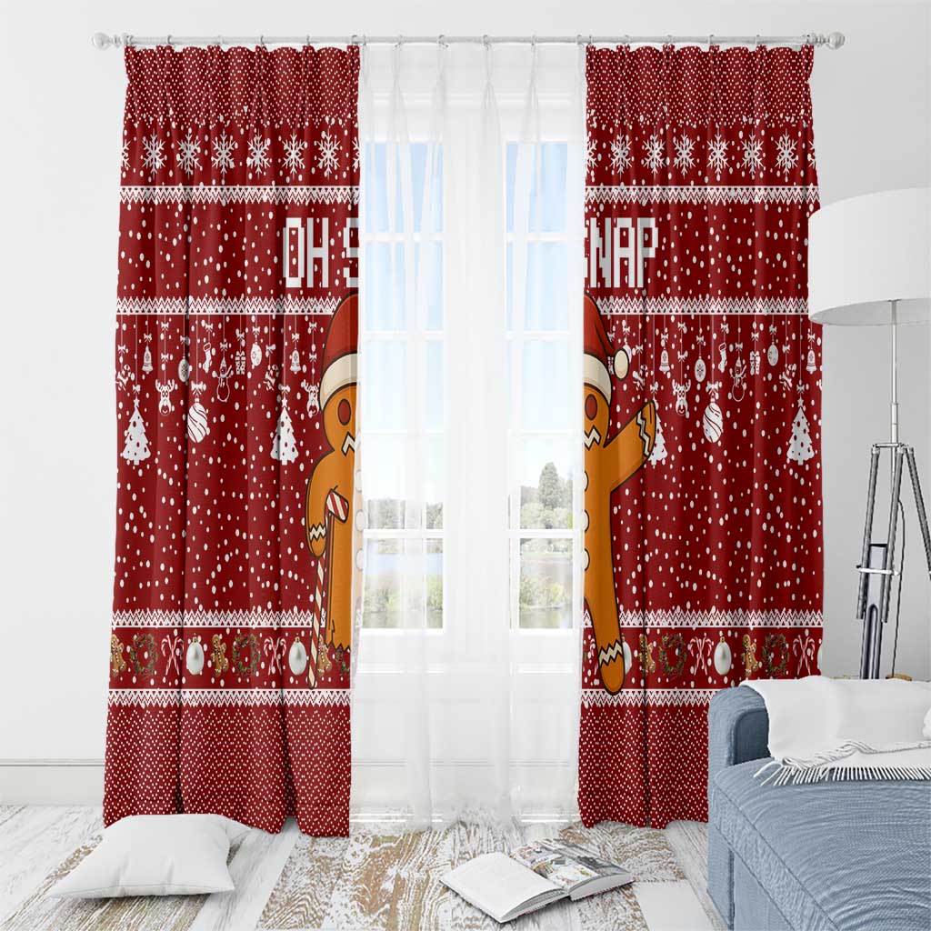 Oh Snap Christmas Window Curtain Xmas Holiday Patterns - Wonder Print Shop