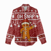 Oh Snap Christmas Women Casual Shirt Xmas Holiday Patterns - Wonder Print Shop