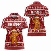 Oh Snap Christmas Women Polo Shirt Xmas Holiday Patterns - Wonder Print Shop