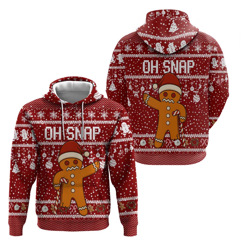 Oh Snap Christmas Zip Hoodie Xmas Holiday Patterns - Wonder Print Shop