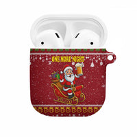 One More Night Santa Beer Christmas AirPods Case Xmas Holiday Patterns - Wonder Print Shop
