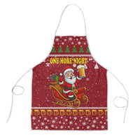 One More Night Santa Beer Christmas Apron Xmas Holiday Patterns - Wonder Print Shop
