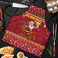 One More Night Santa Beer Christmas Apron Xmas Holiday Patterns - Wonder Print Shop