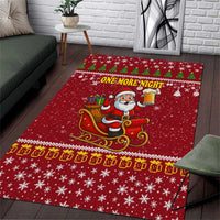 One More Night Santa Beer Christmas Area Rug Xmas Holiday Patterns - Wonder Print Shop