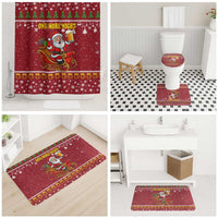 One More Night Santa Beer Christmas Bathroom Set Xmas Holiday Patterns - Wonder Print Shop