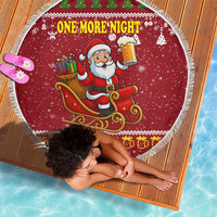 One More Night Santa Beer Christmas Beach Blanket Xmas Holiday Patterns - Wonder Print Shop