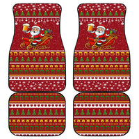 One More Night Santa Beer Christmas Car Mats Xmas Holiday Patterns - Wonder Print Shop