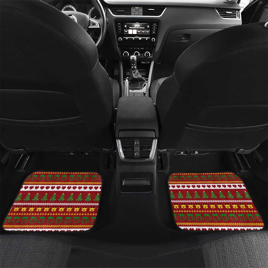 One More Night Santa Beer Christmas Car Mats Xmas Holiday Patterns - Wonder Print Shop