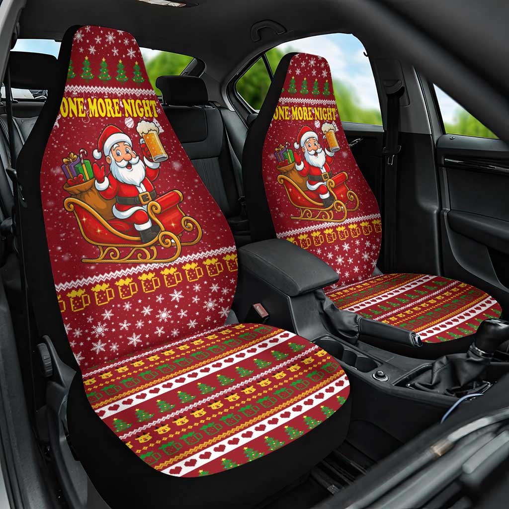 One More Night Santa Beer Christmas Car Seat Cover Xmas Holiday Patterns - Wonder Print Shop