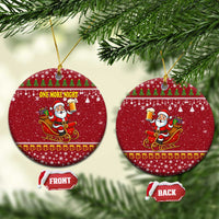 One More Night Santa Beer Christmas Ceramic Ornament Xmas Holiday Patterns - Wonder Print Shop