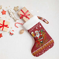 One More Night Santa Beer Christmas Stocking Xmas Holiday Patterns - Wonder Print Shop
