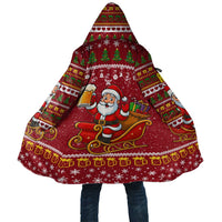 One More Night Santa Beer Christmas Cloak Xmas Holiday Patterns - Wonder Print Shop