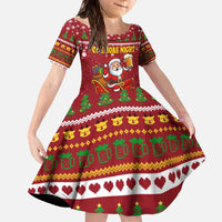 One More Night Santa Beer Christmas Family Matching Off The Shoulder Long Sleeve Dress and Hawaiian Shirt Xmas Holiday Patterns - Wonder Print Shop