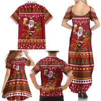 One More Night Santa Beer Christmas Family Matching Summer Maxi Dress and Hawaiian Shirt Xmas Holiday Patterns - Wonder Print Shop