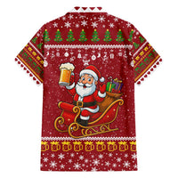 One More Night Santa Beer Christmas Family Matching Summer Maxi Dress and Hawaiian Shirt Xmas Holiday Patterns - Wonder Print Shop