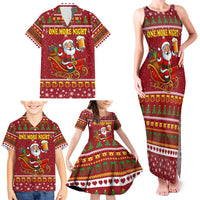 One More Night Santa Beer Christmas Family Matching Tank Maxi Dress and Hawaiian Shirt Xmas Holiday Patterns - Wonder Print Shop
