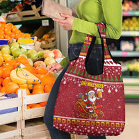 One More Night Santa Beer Christmas Grocery Bag Xmas Holiday Patterns - Wonder Print Shop