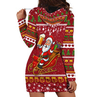 One More Night Santa Beer Christmas Hoodie Dress Xmas Holiday Patterns - Wonder Print Shop
