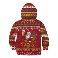 One More Night Santa Beer Christmas Kid Hoodie Xmas Holiday Patterns - Wonder Print Shop