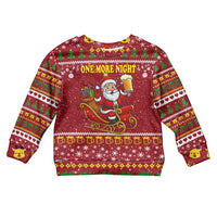 One More Night Santa Beer Christmas Kid Ugly Christmas Sweater Xmas Holiday Patterns - Wonder Print Shop