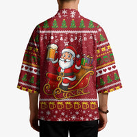 One More Night Santa Beer Christmas Kimono Xmas Holiday Patterns - Wonder Print Shop