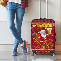 One More Night Santa Beer Christmas Luggage Cover Xmas Holiday Patterns - Wonder Print Shop