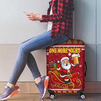 One More Night Santa Beer Christmas Luggage Cover Xmas Holiday Patterns - Wonder Print Shop