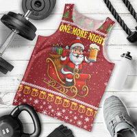 One More Night Santa Beer Christmas Men Tank Top Xmas Holiday Patterns - Wonder Print Shop