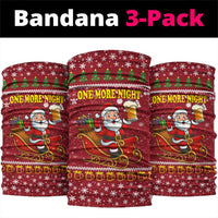 One More Night Santa Beer Christmas Neck Gaiter Xmas Holiday Patterns - Wonder Print Shop