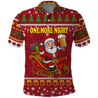One More Night Santa Beer Christmas Polo Shirt Xmas Holiday Patterns - Wonder Print Shop