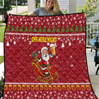 One More Night Santa Beer Christmas Quilt Xmas Holiday Patterns - Wonder Print Shop