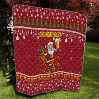 One More Night Santa Beer Christmas Quilt Xmas Holiday Patterns - Wonder Print Shop