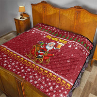 One More Night Santa Beer Christmas Quilt Xmas Holiday Patterns - Wonder Print Shop