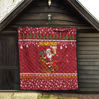 One More Night Santa Beer Christmas Quilt Xmas Holiday Patterns - Wonder Print Shop