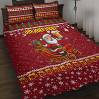 One More Night Santa Beer Christmas Quilt Bed Set Xmas Holiday Patterns - Wonder Print Shop