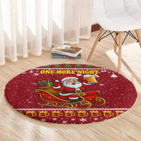 One More Night Santa Beer Christmas Round Carpet Xmas Holiday Patterns - Wonder Print Shop