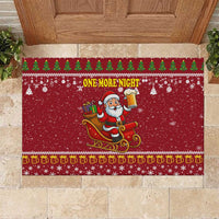 One More Night Santa Beer Christmas Rubber Doormat Xmas Holiday Patterns - Wonder Print Shop