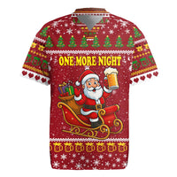 One More Night Santa Beer Christmas Rugby Jersey Xmas Holiday Patterns - Wonder Print Shop