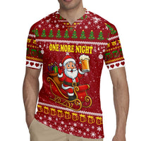 One More Night Santa Beer Christmas Rugby Jersey Xmas Holiday Patterns - Wonder Print Shop