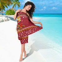 One More Night Santa Beer Christmas Sarong Xmas Holiday Patterns - Wonder Print Shop