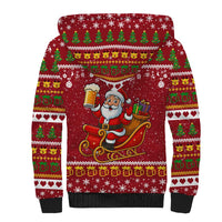 One More Night Santa Beer Christmas Sherpa Hoodie Xmas Holiday Patterns - Wonder Print Shop
