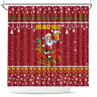 One More Night Santa Beer Christmas Shower Curtain Xmas Holiday Patterns - Wonder Print Shop