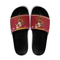 One More Night Santa Beer Christmas Slide Sandals Xmas Holiday Patterns - Wonder Print Shop