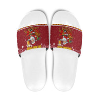 One More Night Santa Beer Christmas Slide Sandals Xmas Holiday Patterns - Wonder Print Shop