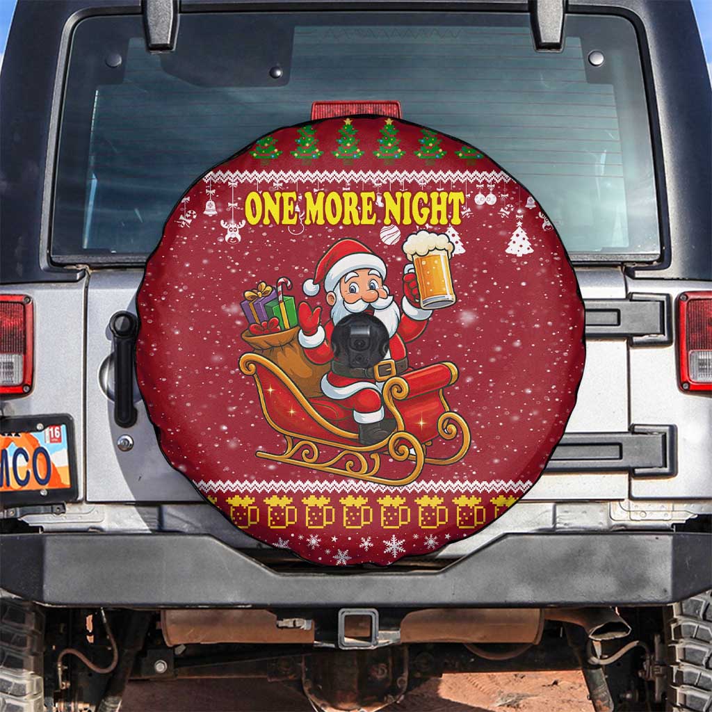 One More Night Santa Beer Christmas Spare Tire Cover Xmas Holiday Patterns - Wonder Print Shop