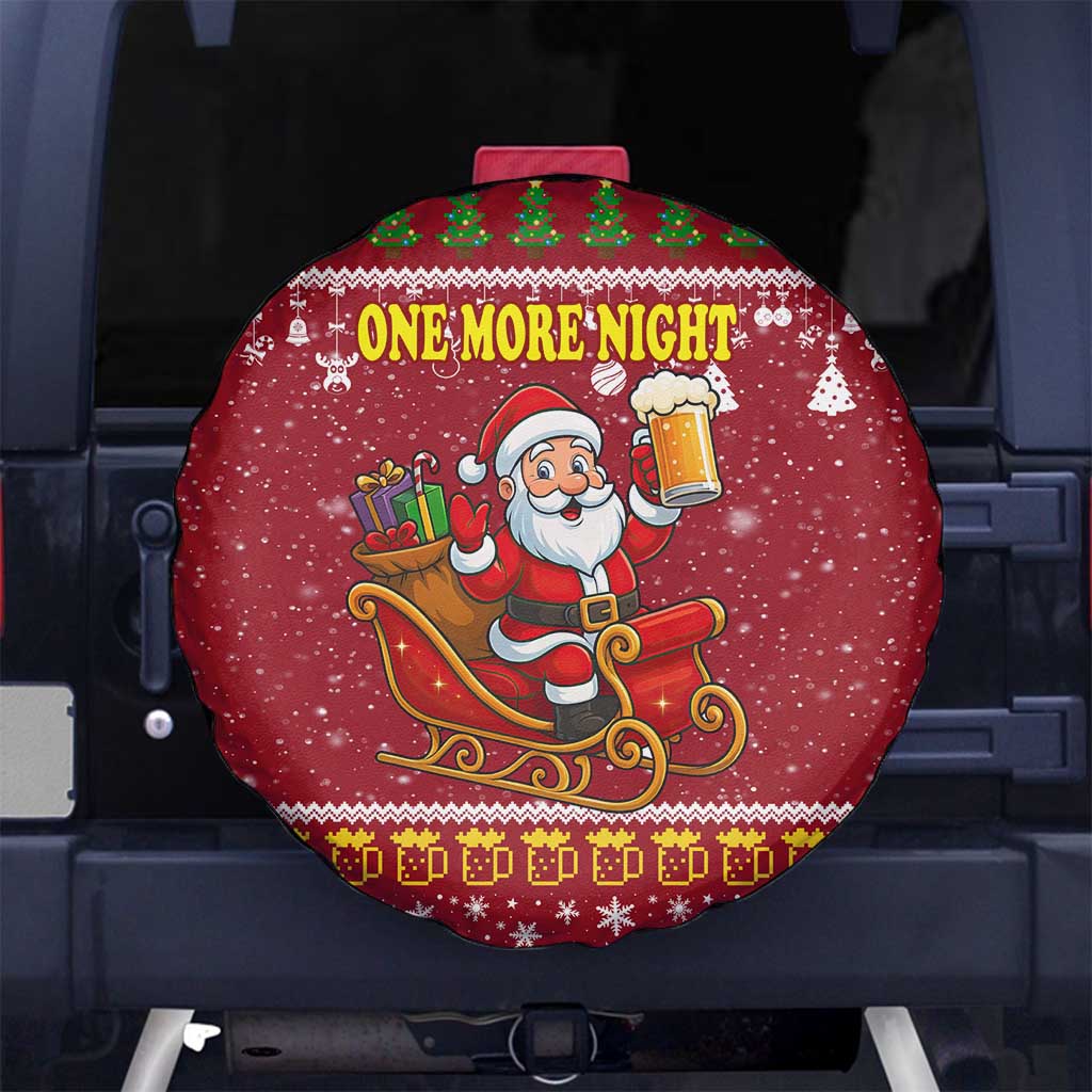 One More Night Santa Beer Christmas Spare Tire Cover Xmas Holiday Patterns - Wonder Print Shop