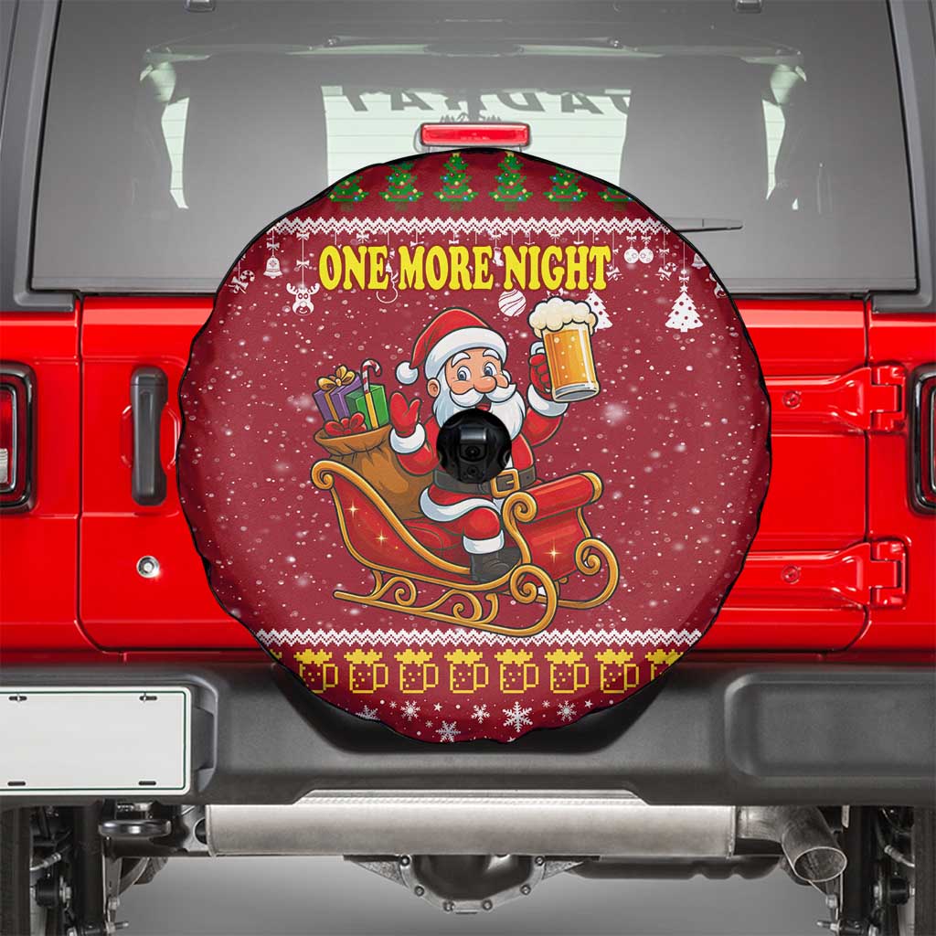 One More Night Santa Beer Christmas Spare Tire Cover Xmas Holiday Patterns - Wonder Print Shop