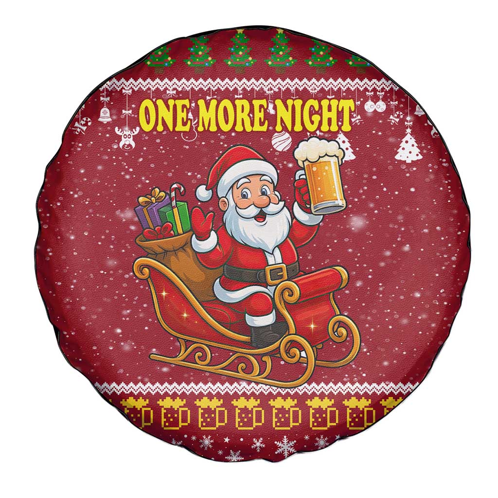 One More Night Santa Beer Christmas Spare Tire Cover Xmas Holiday Patterns - Wonder Print Shop