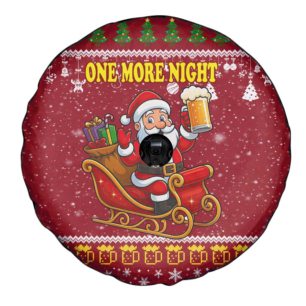 One More Night Santa Beer Christmas Spare Tire Cover Xmas Holiday Patterns - Wonder Print Shop